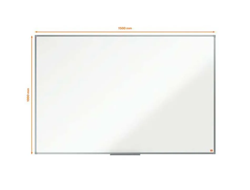 Tableau nobo blanc essence surface magnetique acier laque 1500x1000mm cadre aluminium
