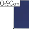 Tableau q-connect affichage mural cadre aluminium feutrine fond bleu accessoires fixation inclus 120x90x3cm