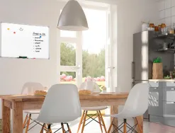 Tableau q-connect laque magnetique cadre aluminium ideal colleges bureaux inclus accessoires fixation mur