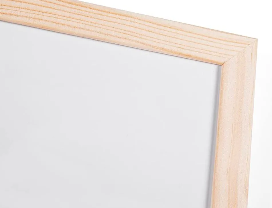Tableau q-connect mélaminé cadre bois lisse lavable stabilité marqueurs spéciaux accessoires fixation mur 120x90cm