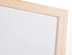 Tableau q-connect mélaminé cadre bois lisse lavable stabilité marqueurs spéciaux accessoires fixation mur 60x40cm