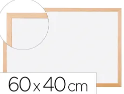 Tableau q-connect mélaminé cadre bois lisse lavable stabilité marqueurs spéciaux accessoires fixation mur 60x40cm