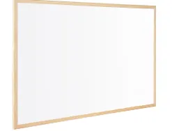 Tableau q-connect mélaminé cadre bois lisse lavable stabilité marqueurs spéciaux accessoires fixation mur 40x30cm