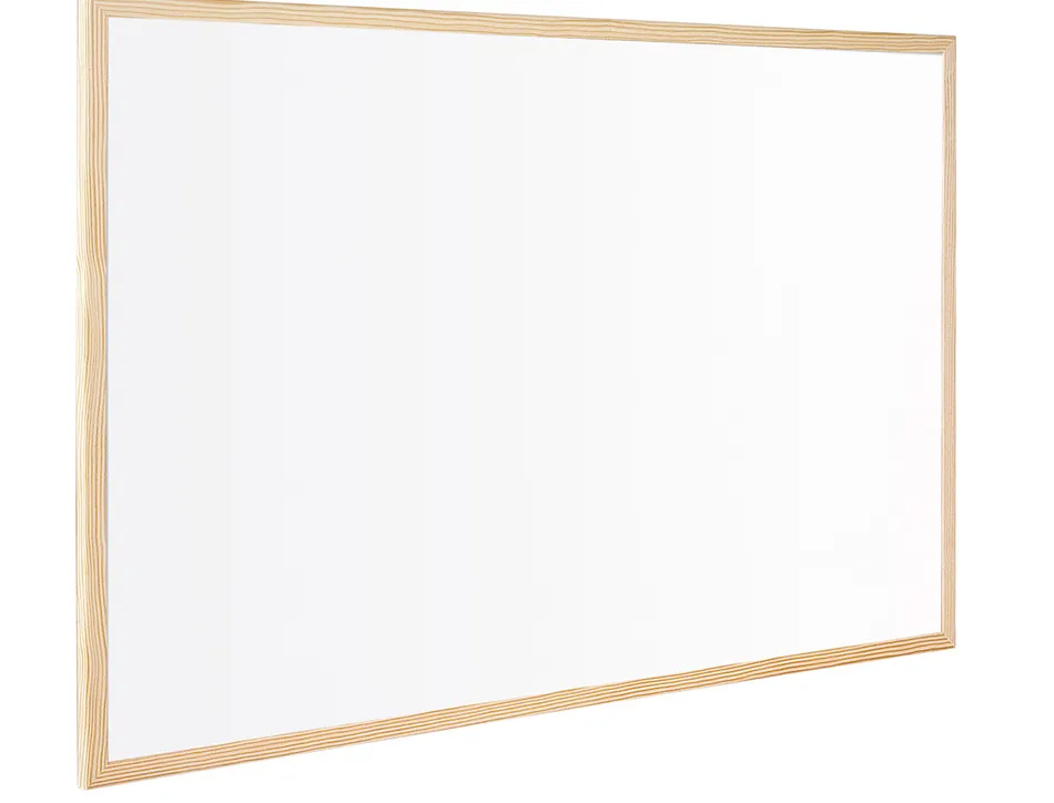 Tableau q-connect mélaminé cadre bois lisse lavable stabilité marqueurs spéciaux accessoires fixation mur 40x30cm