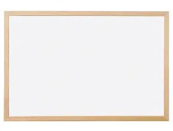 Tableau q-connect mélaminé cadre bois lisse lavable stabilité marqueurs spéciaux accessoires fixation mur 40x30cm