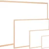 Tableau q-connect mélaminé cadre bois lisse lavable stabilité marqueurs spéciaux accessoires fixation mur 90x60cm
