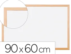 Tableau q-connect mélaminé cadre bois lisse lavable stabilité marqueurs spéciaux accessoires fixation mur 90x60cm