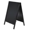 Tableau sol noir liderpapel bois hôtellerie chevalet double face marqueur type craie 55x85x52cm