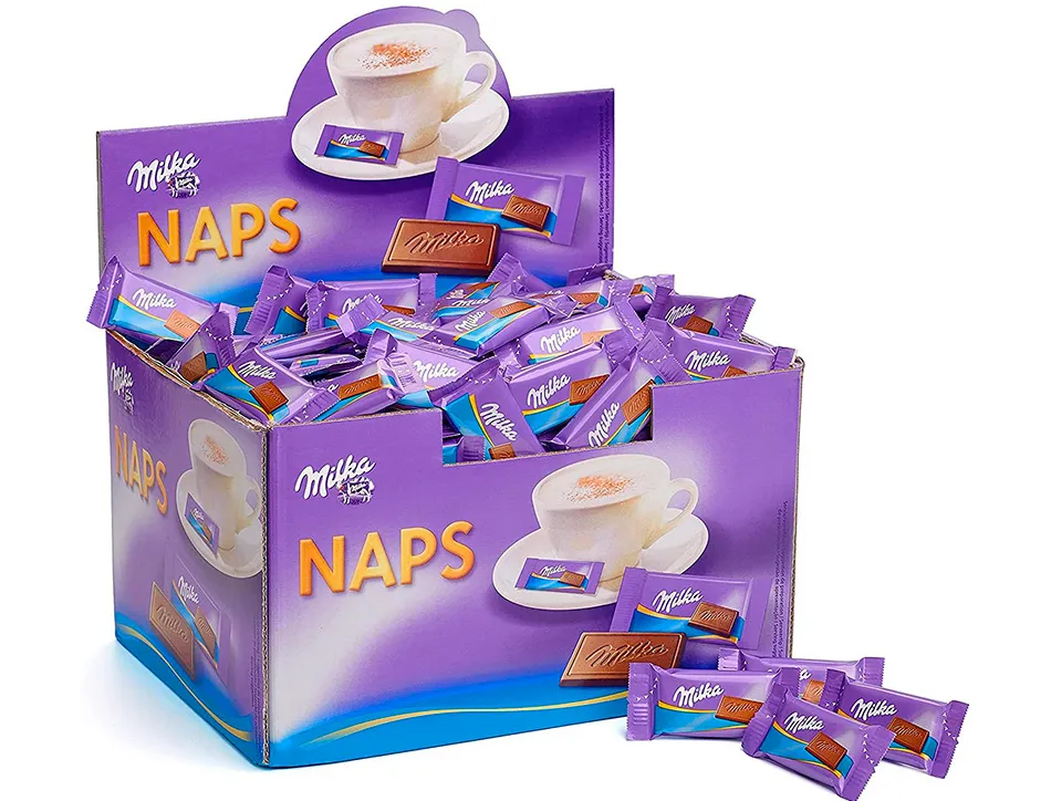 Tablette chocolat milka naps 355 pces bte/1