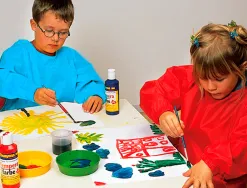 Tablier de protection lavable pour enfant de 2 4 ans couleur rouge