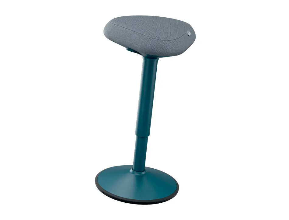 Tabouret assis leitz ergo active oscillant forme triangulaire hauteur reglable 47-64cm coloris gris fonce
