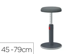 Tabouret ergonomique leitz ergo cosy active gris reglable 45 et 79cm