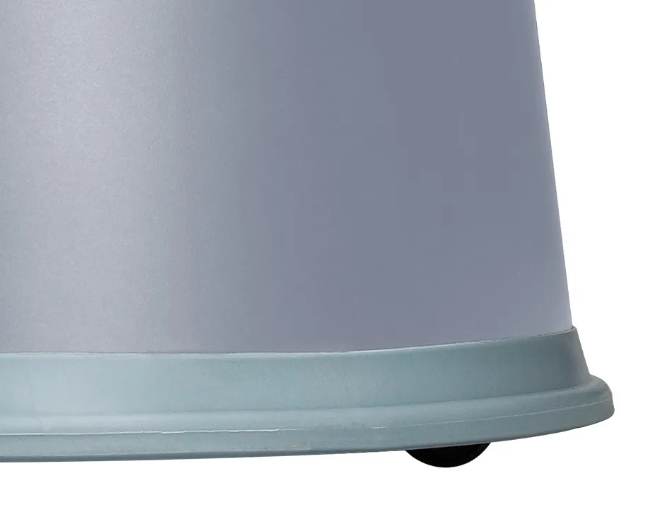 Tabouret q-connect plastique roues caoutchouc rétractables 2 niveaux base 44cm hauteur 43cm poids 2.9kg coloris gris