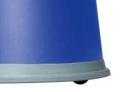 Tabouret q-connect plastique roues caoutchouc rétractables 2 niveaux base 44cm hauteur 43cm poids 2.9kg coloris bleu