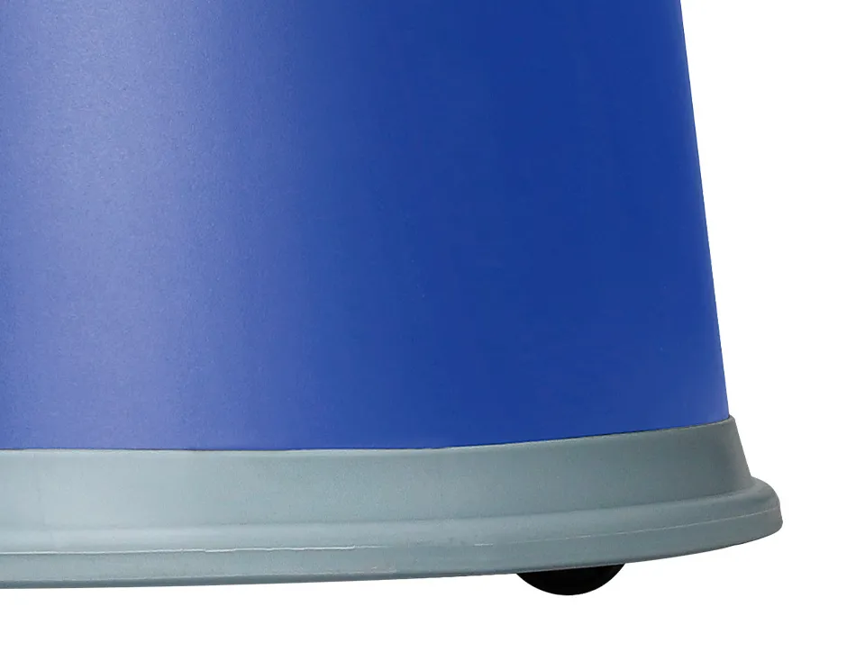 Tabouret q-connect plastique roues caoutchouc rétractables 2 niveaux base 44cm hauteur 43cm poids 2.9kg coloris bleu