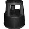 Tabouret q-connect plastique roues caoutchouc rétractables 2 niveaux base 44cm hauteur 43cm poids 2.9kg coloris noir
