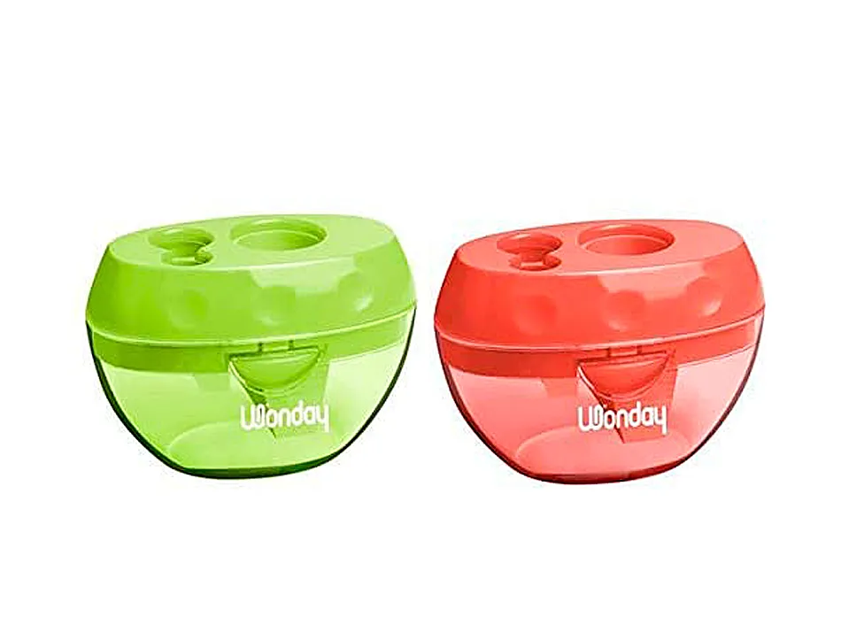 Taille-crayon jpc intérieur plastique spécial gros crayons jusqu'à 17mm réservoir 3 usages