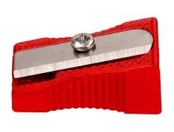 Taille-crayon liderpapel metallique 1 usage coloris rouge