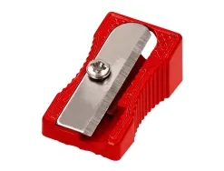 Taille-crayon liderpapel metallique 1 usage coloris rouge
