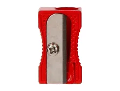 Taille-crayon liderpapel metallique 1 usage coloris rouge