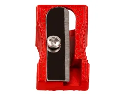 Taille-crayon liderpapel metallique 1 usage coloris rouge