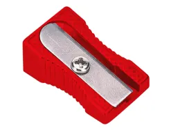 Taille-crayon liderpapel metallique 1 usage coloris rouge
