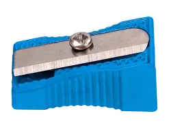 Taille-crayon liderpapel metallique 1 usage coloris bleu