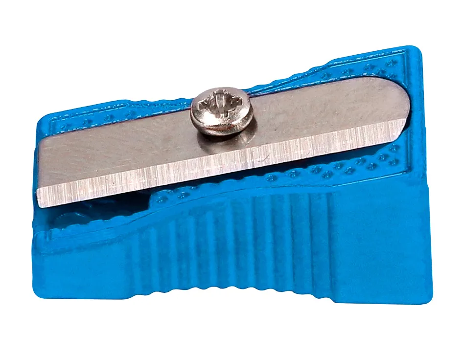 Taille-crayon liderpapel metallique 1 usage coloris bleu