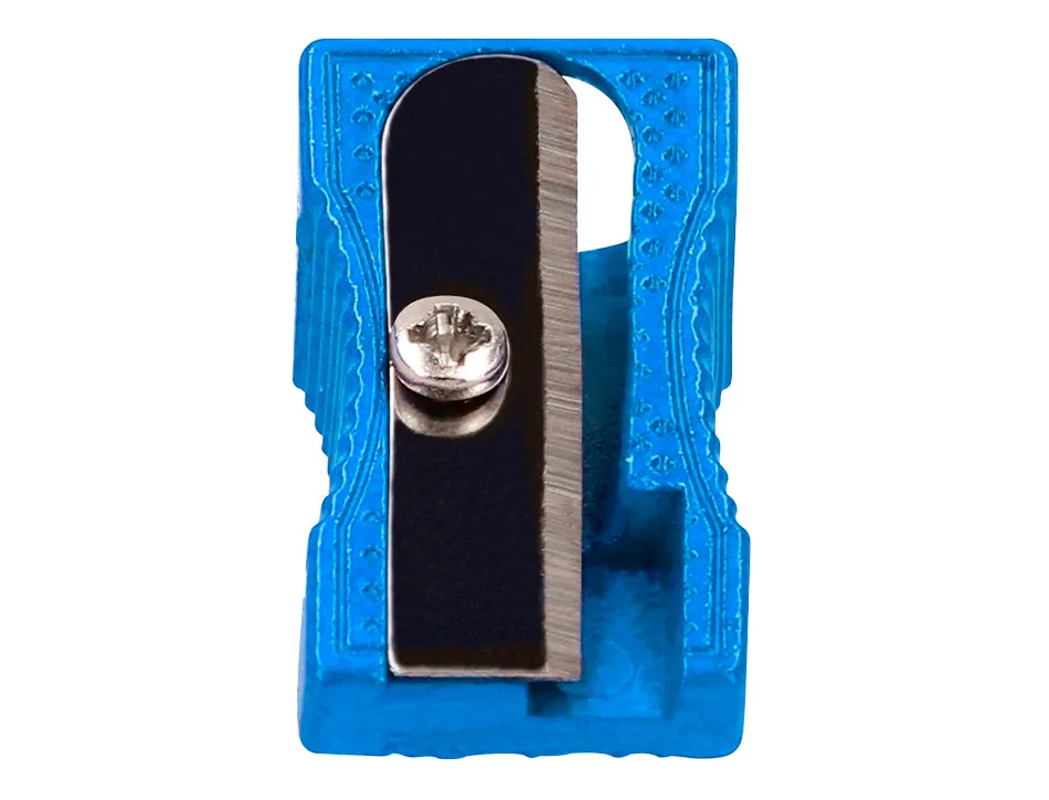 Taille-crayon liderpapel metallique 1 usage coloris bleu