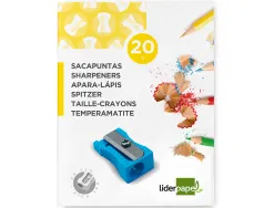 Taille-crayon liderpapel metallique 1 usage coloris bleu