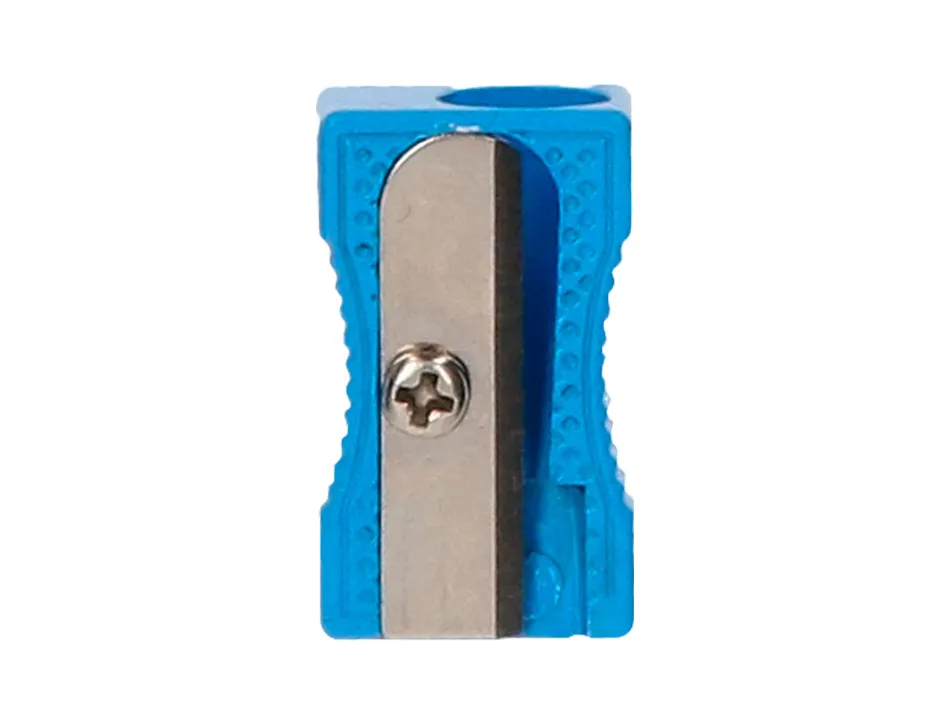 Taille-crayon liderpapel metallique 1 usage coloris bleu
