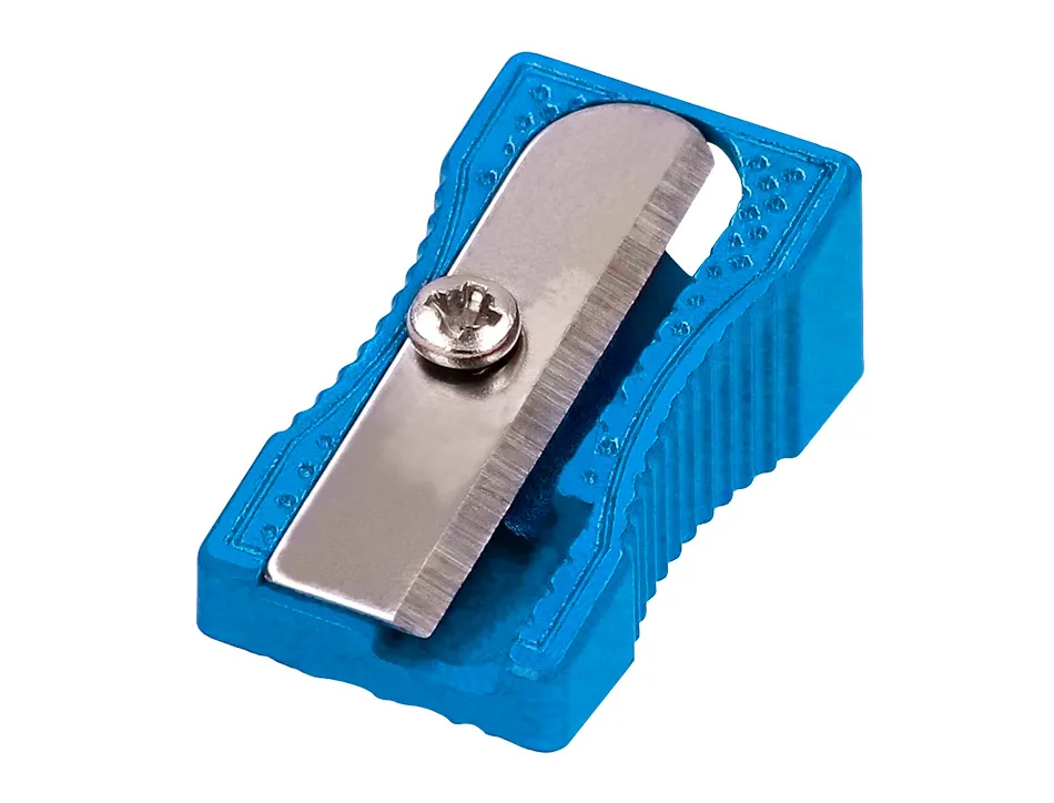 Taille-crayon liderpapel metallique 1 usage coloris bleu