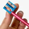 Taille-crayon liderpapel metallique 2 usages coloris bleu