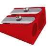 Taille-crayon liderpapel metallique 2 usages coloris rouge