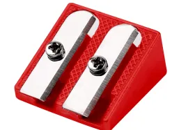 Taille-crayon liderpapel metallique 2 usages coloris rouge