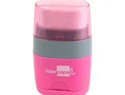 Taille-crayon liderpapel plastique réservoir gomme sans pvc 2 usages coloris assortis
