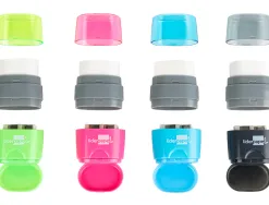 Taille-crayon liderpapel plastique réservoir gomme sans pvc 2 usages coloris assortis