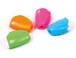Taille-crayon liderpapel plastique réservoir à copeaux non détachable 1 usage coloris assortis
