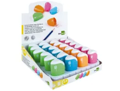 Taille-crayon liderpapel plastique réservoir à copeaux non détachable 1 usage coloris assortis