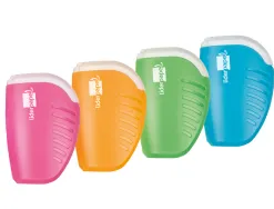 Taille-crayon liderpapel plastique réservoir à copeaux non détachable 1 usage coloris assortis