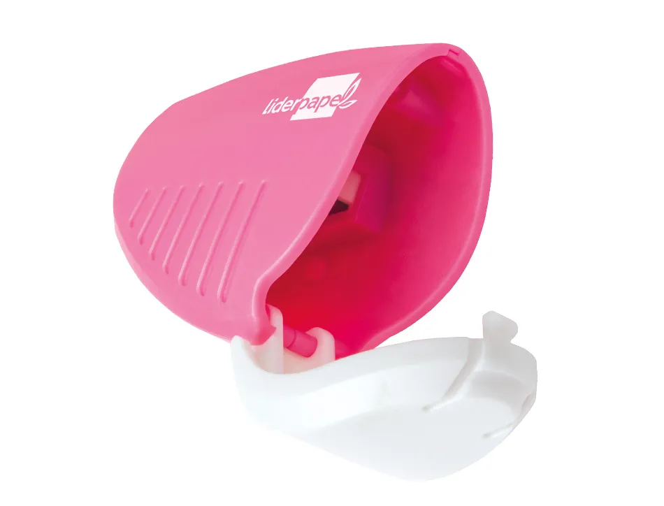Taille-crayon liderpapel plastique réservoir à copeaux non détachable 1 usage coloris assortis
