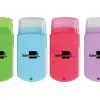 Taille-crayon liderpapel plastique 2 usages avec gomme sans pvc et brosse coloris assortis