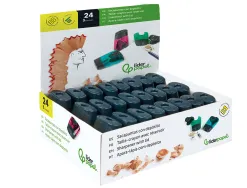 Taille-crayon liderpapel plastique intérieur métal réservoir protecteur de lame 1 usage coloris assortis