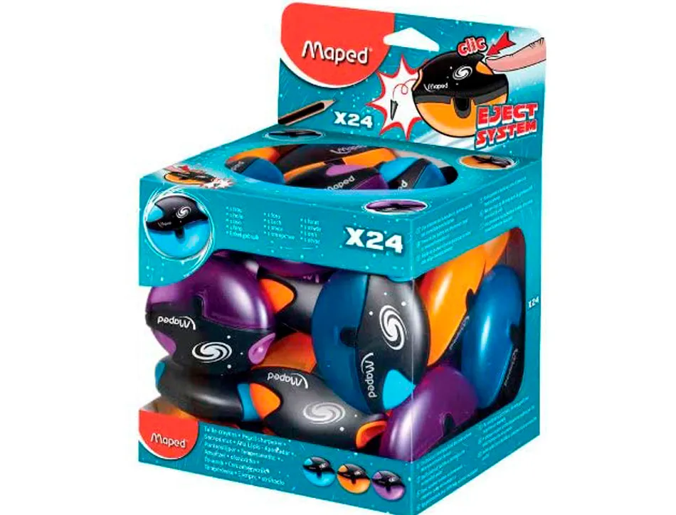 Taille-crayon maped galactic 1 usage couleurs assorties
