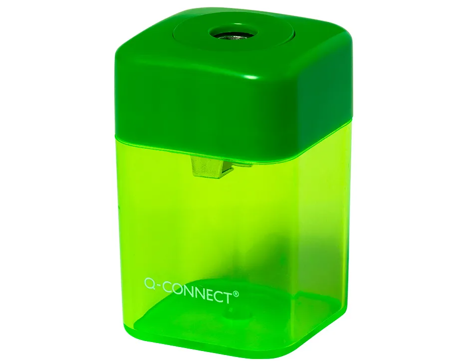 Taille-crayon q-connect économique réservoir plastique transparent 1 usage