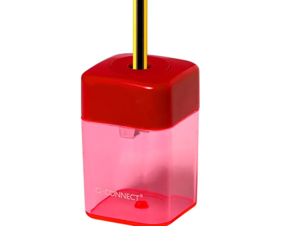 Taille-crayon q-connect économique réservoir plastique transparent 1 usage