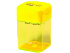 Taille-crayon q-connect économique réservoir plastique transparent 2 usages