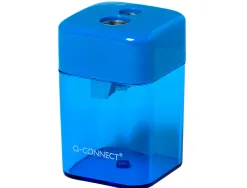 Taille-crayon q-connect économique réservoir plastique transparent 2 usages