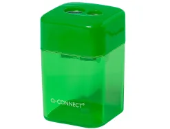 Taille-crayon q-connect économique réservoir plastique transparent 2 usages