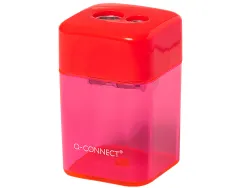 Taille-crayon q-connect économique réservoir plastique transparent 2 usages